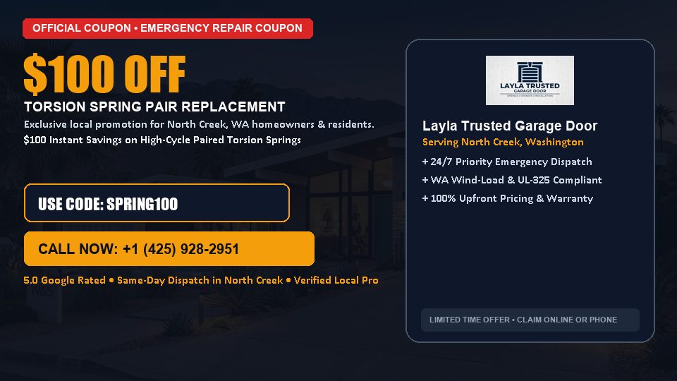 Layla Trusted Garage Door $100 OFF Dual Torsion Spring Replacement